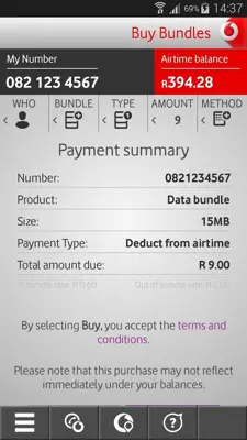 My Vodacom android App screenshot 2